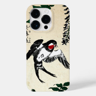 Coque Pour iPhone 14 Pro Vintage japonais Bird et Wisteria