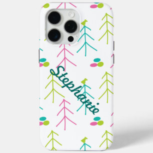 Coque iPhone 15 Pro Max Vintage moderne Vélo couleur brillante Motif néon