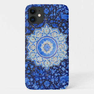 Case-Mate iPhone Case Vintage Motif Bleu Avec Mandala Floral