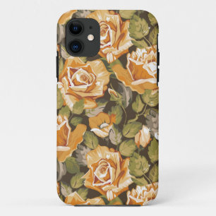 Coque Case-Mate Pour iPhone Vintage motif floral des roses jaunes