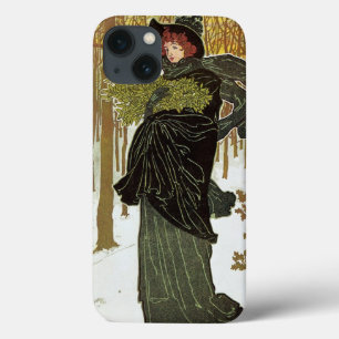 iPhone 13 Case Vintage Noël Art nouveau Scribners Cover 1895