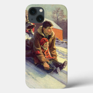 iPhone 13 Case Vintage Noël, père et fille Dormage