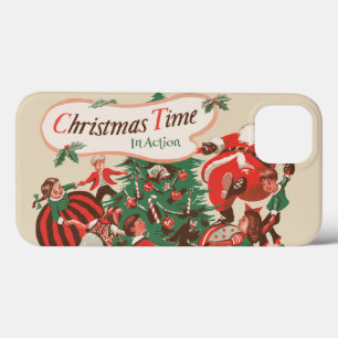 Case-Mate iPhone Case Vintage Noël Père Noël et enfants dansants