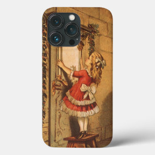 Case-Mate iPhone Case Vintage Noël Victorian Girl Hanging a Garland