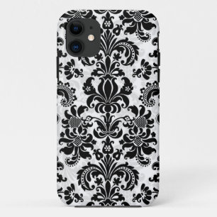 Case-Mate iPhone Case Vintage noir et blanc Damas