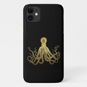 Case-Mate iPhone Case Vintage Octopus Gold Black Enk Côtier Nautique