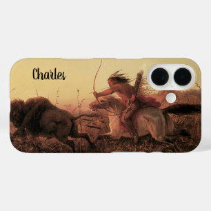 Coques iPhone 16 Vintage Ouest, chasse au bison indien par Charles 
