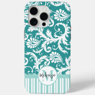Coque iPhone 15 Pro Max Vintage personnalisé changement de couleur turquoi
