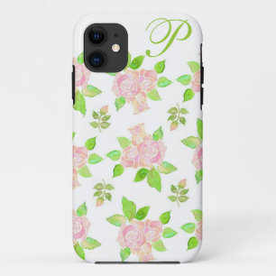 Coque Case-Mate Pour iPhone Vintage Pink Albertine Motif Rose sur Blanc