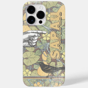 Coques Pour iPhone Vintage Pointeur d'Oiseau Noir Main Motif Floral