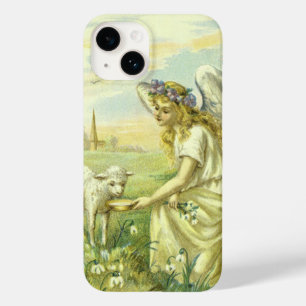 Coques Pour iPhone Vintage religieux de Pâques Ange victorien avec ag