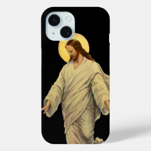 Coque Pour iPhone 15 Vintage Religion, Jésus-Christ marche sur l'eau