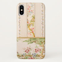 Vintage rose et vert Chinoiserie Floral