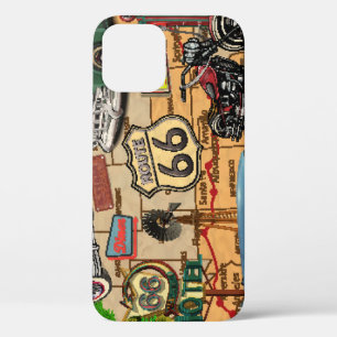 Case-Mate iPhone Case Vintage Route 66, affiche nostalgique.