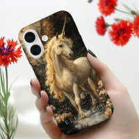 Vintage Sepia Forest Unicorn Imaginaire Art Fairyt