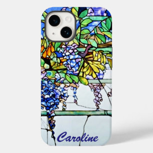 Coque Pour iPhone 14 Vintage Tiffany verre tendu Wisteria Floral Art