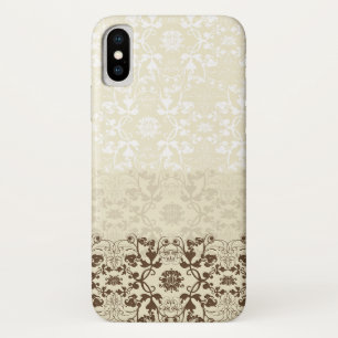 Coques Pour iPhone Vintage trempé Élégant Chic Lace Damas Florales