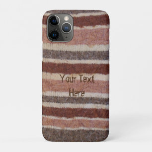 Etui iPhone Case-Mate vintage tricoté à la main rayures marron amusant