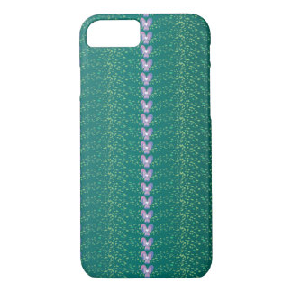 Coques Pour iPhone Vintage Turquoise Floral Violets fond d'écran moti