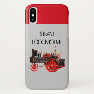 Etui iPhone Case-Mate VINTAGE VAPEUR LOCOMOTIVE Red Grey