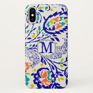 Etui iPhone Case-Mate Vintage Vert Royal Bleu Damas Monogramme iPhone 5