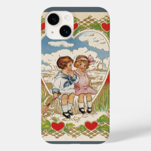 Coques Pour iPhone Vintage Victorian Valentines Day Enfants dans le c
