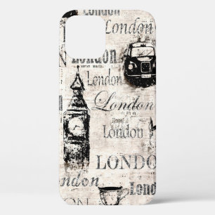 Case-Mate iPhone Case Vintage vieux journal papier Londres collet grunge