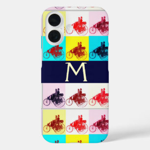 COQUE POUR iPhone 16 VINTAGE VOITURES RASSEMBLANT POP ART MONOGRAM