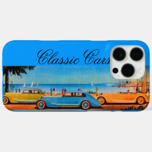 iPhone 16 Pro Max Case VINTAGE VOITURES SUR LA ROUTE DE LA PLAGE Bleu Jau