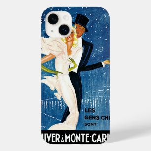 Coque Pour iPhone 14 Plus Vintage voyage, Amour Romance hiver à Monte Carlo