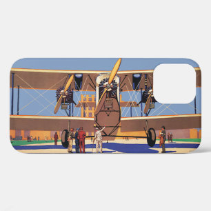 Coque iPhone 12 Vintage voyage et transport Avion biplane