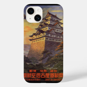 Coque Pour iPhone 14 Vintage voyage Japon, Pagode Japonaise Avion