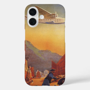Coque Pour iPhone 16 Vintage voyage, planez au-dessus des jonques à Hon