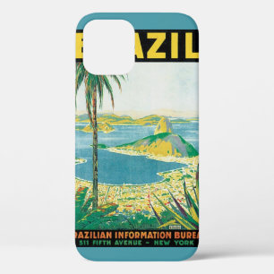 Coque iPhone 12 Vintage voyage Rio de Janeiro Brésil Plage côtière