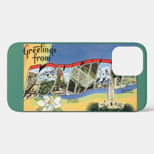 Coques Pour iPhone Vintage voyage, Salutations Du Golfe De Louisiane