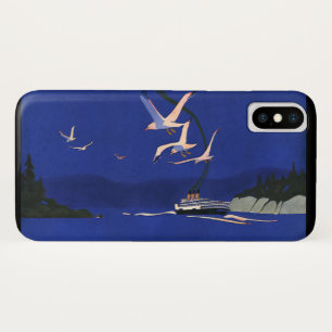 Coque Case-Mate Pour iPhone Vintage voyage, Vacances en bateau de croisière en