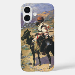 Coques iPhone 16 Vintage Wild West, un trappeur indien par Remingto