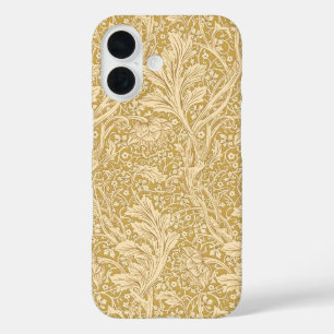 Coque Pour iPhone 16 Vintage William Morris Arcadia Or Sans Couture
