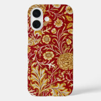 Vintage William Morris Cherwell Rouge Floral Art