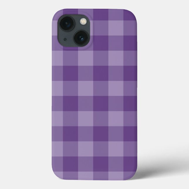 Coques Case-Mate iPhone Violet à damiers arrière - plan (Verso)