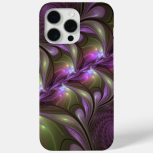 Coque iPhone 15 Pro Max Violet Abstrait violet violet kaki fractal