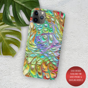 Case-Mate iPhone Case Violet Aqua Turquoise Orange Rose Retro Swirls Art