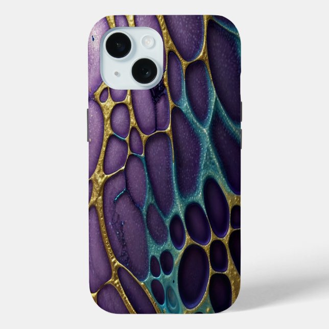 Coques Case-Mate iPhone Violet, bleu, aqua et or (Verso)