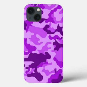 iPhone 13 Case Violet Camo Motif