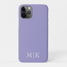 Violet et blanc | Monogramme moderne