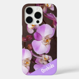 iPhone 16 Pro Case Violet et Orchidée blanche - photo de près