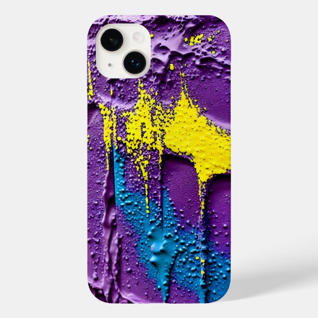 Coques Case-Mate iPhone Violet Noir Jaune Explosion Couleur amusant (Verso)