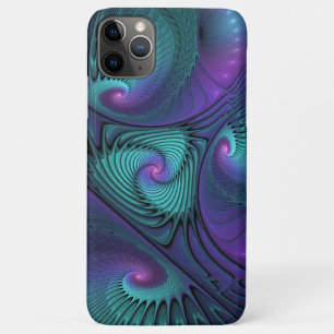 Case-Mate iPhone Case Violet Rencontre Turquoise Moderne Art Fractal Abs