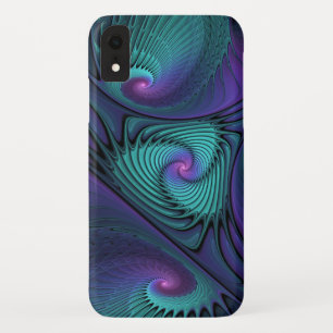 Case-Mate iPhone Case Violet rencontre Turquoise moderne art fractal abs