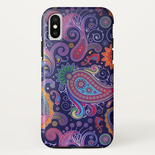 Coques Case-Mate iPhone Violet Rose Paisley (Dos)